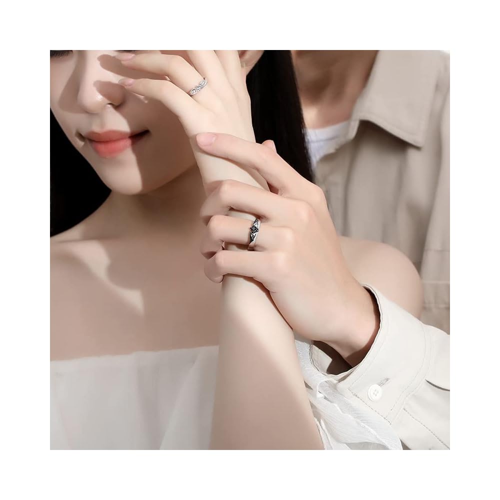 EternaBond 925 Silver Matching Promise Ring Set