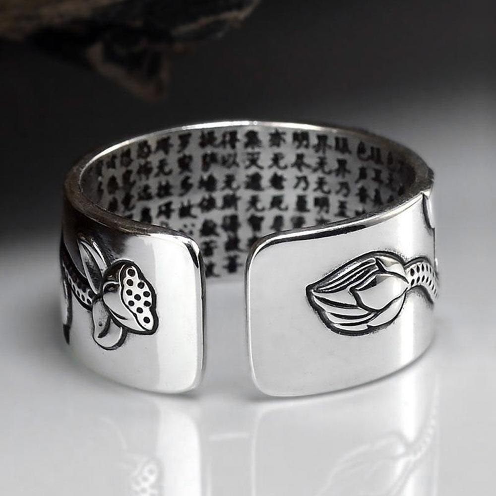 Blossom of Rebirth: Sterling Silver Lotus Ring