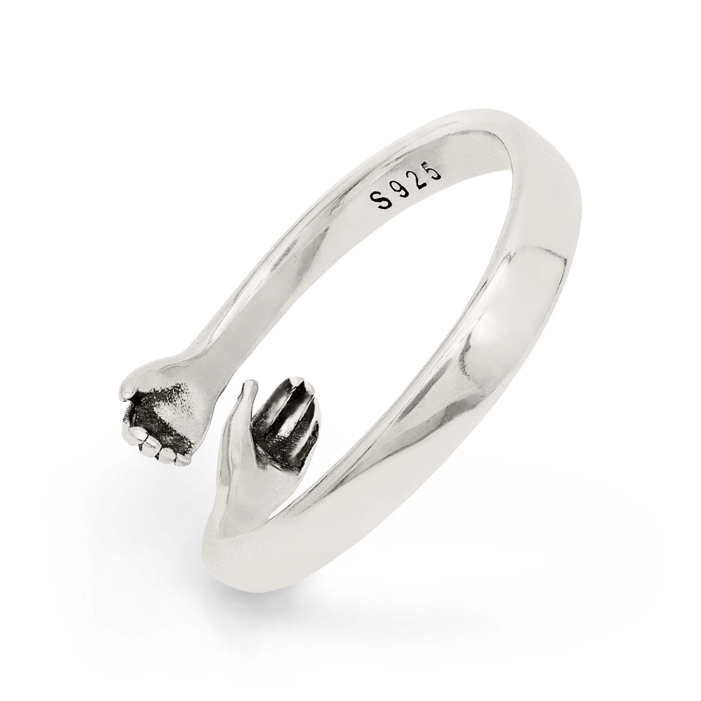 Embrace Your Love: The Sterling Silver Hug Ring