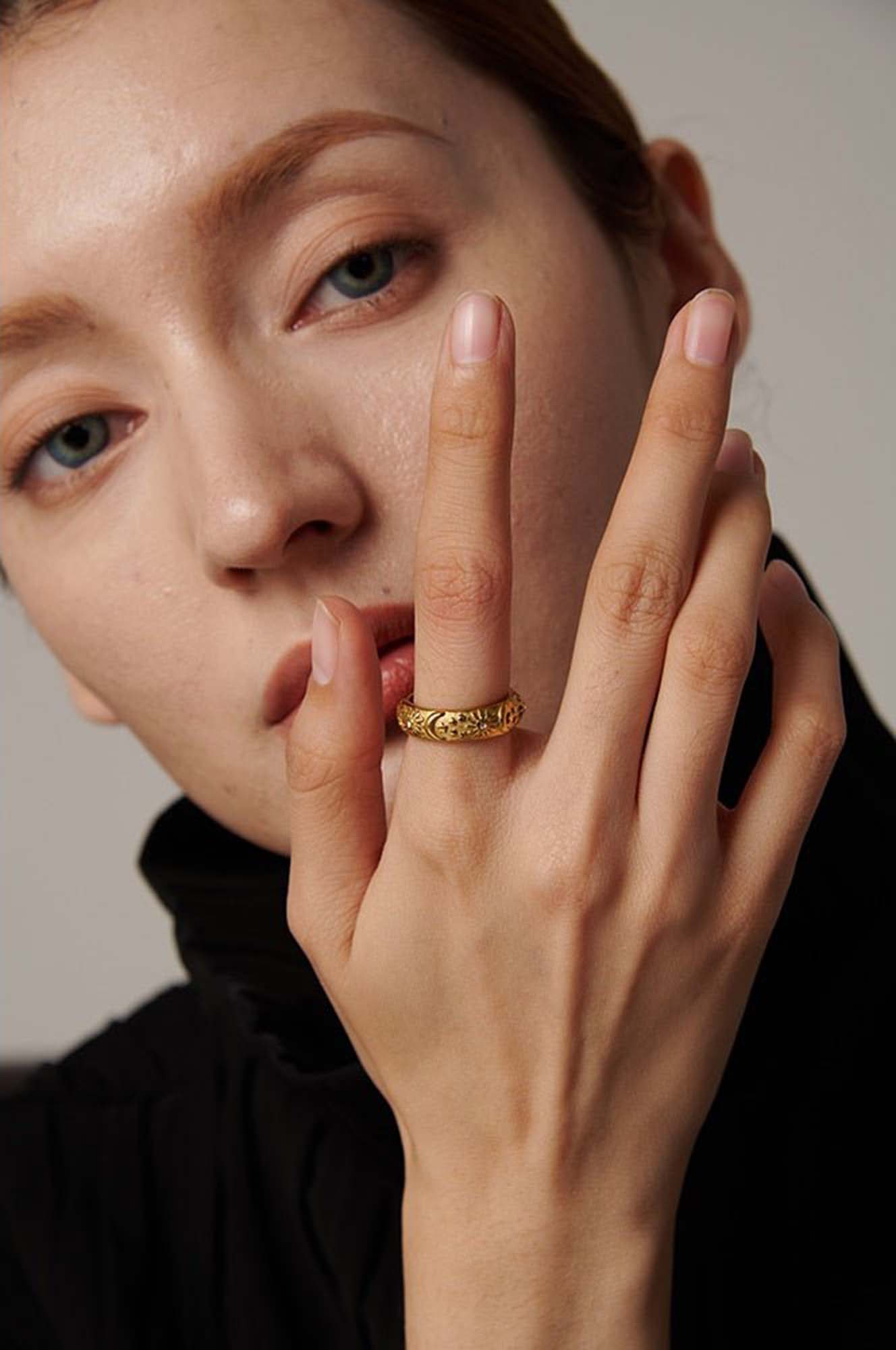 Celestial Embrace: Sun & Moon Ring